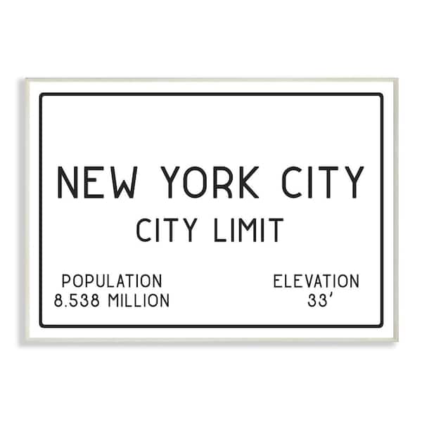 Stupell Industries 12.5 in. x 18.5 in. "NYC City Limit" by Daphne Polselli Printed Wood Wall Art