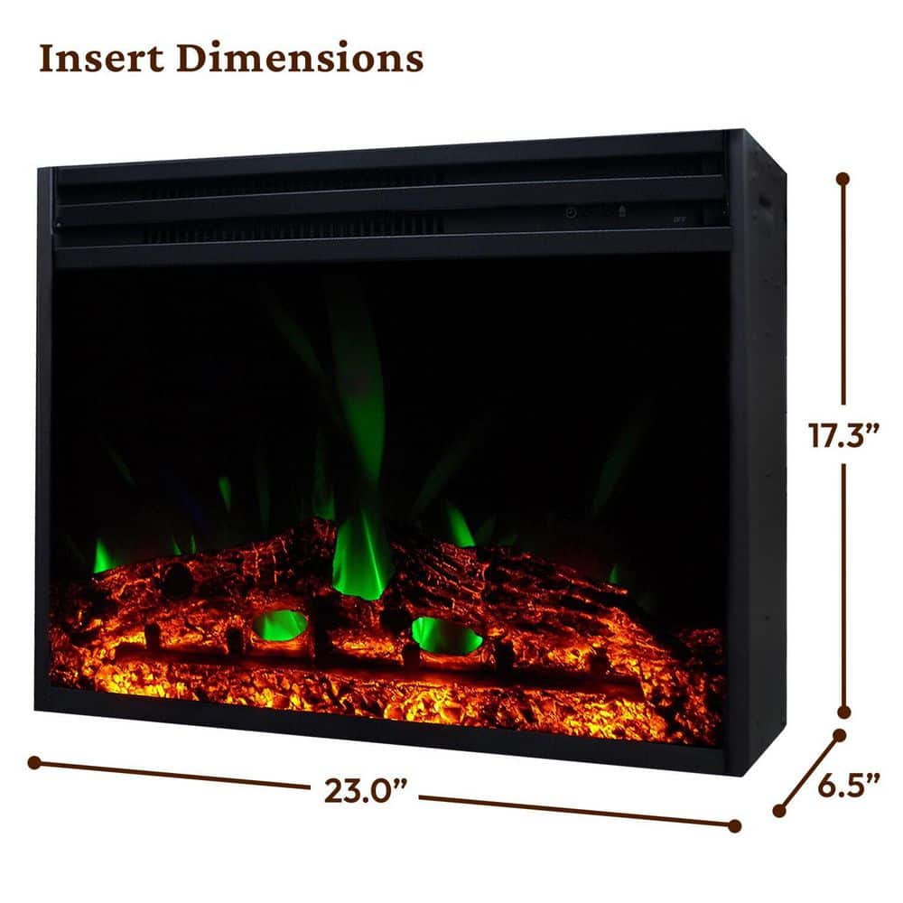 Walnut 47-Inch TV Stand with Electric Fireplace and Remote Control