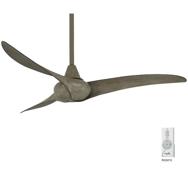 MINKA-AIRE Wave 52 in. Indoor Driftwood Ceiling Fan with Remote Control