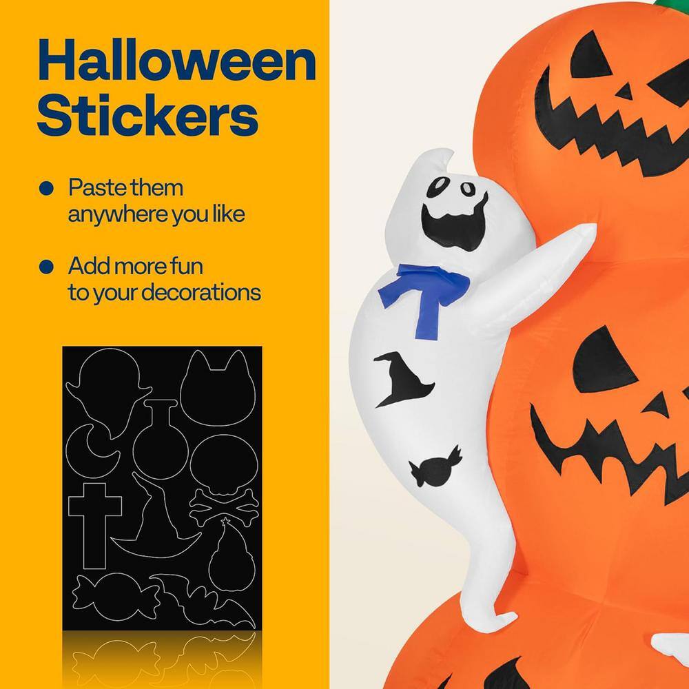 6ft LED-Lit Halloween Inflatable with Pumpkins and Ghosts