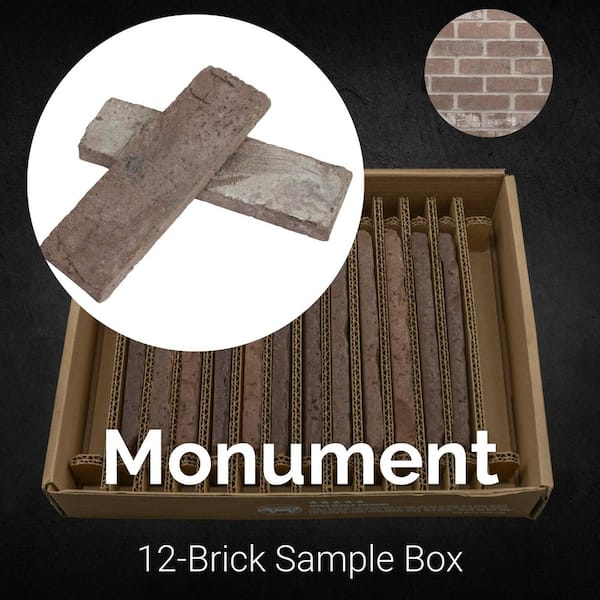 Old Mill Brick Sample Box Monument Thin Brick 7.625 in. x 2.25 in. x 0.5 in.