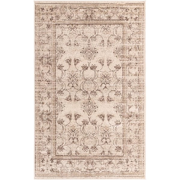 Unique Loom La Jolla Botanica Ivory 5' 0 x 8' 0 Area Rug