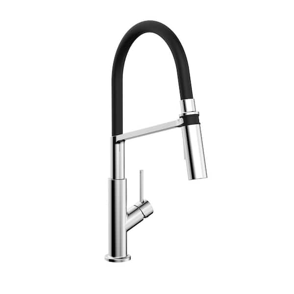 KEENEY Magno Single-Handle Pull-Down Sprayer Kitchen Faucet in Polished Chrome