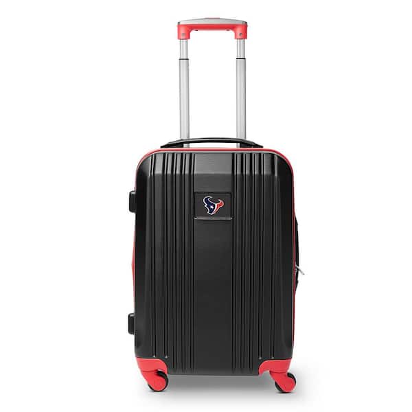 NFL Houston Texans Red 21 in. Hardcase 2-Tone Luggage Carry-On Spinner Suitcase