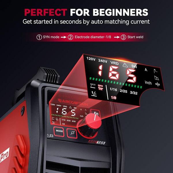 ARCCAPTAIN 165 Amp 120/240 Volts Electric (AC) Stick Welder app