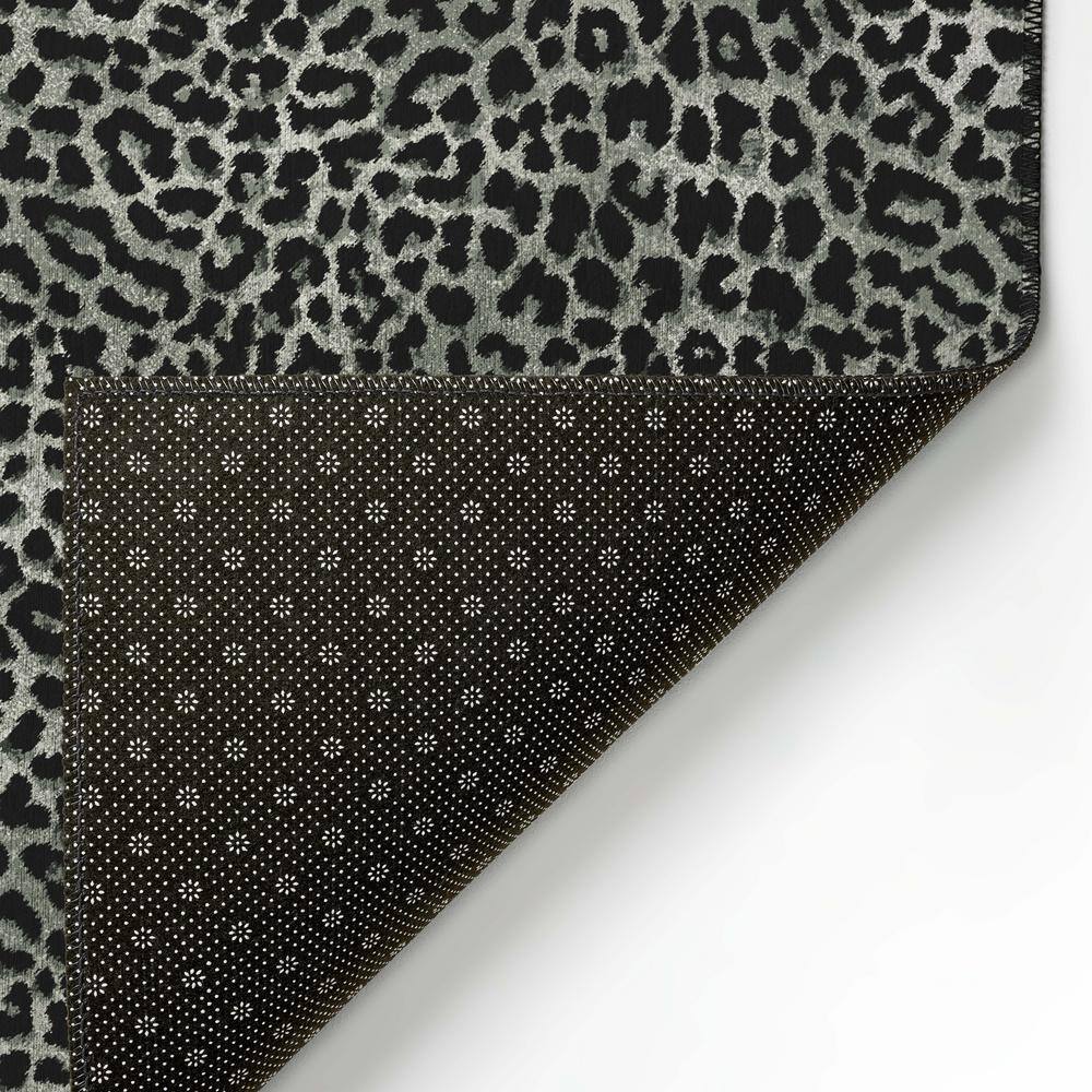 Safari Shadow Black and Gray Chenille Animal Print 9' x 12' Area Rug