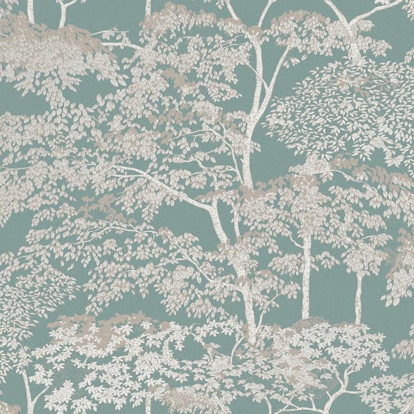 Graham & Brown Idyll Tree Duck Egg Wallpaper
