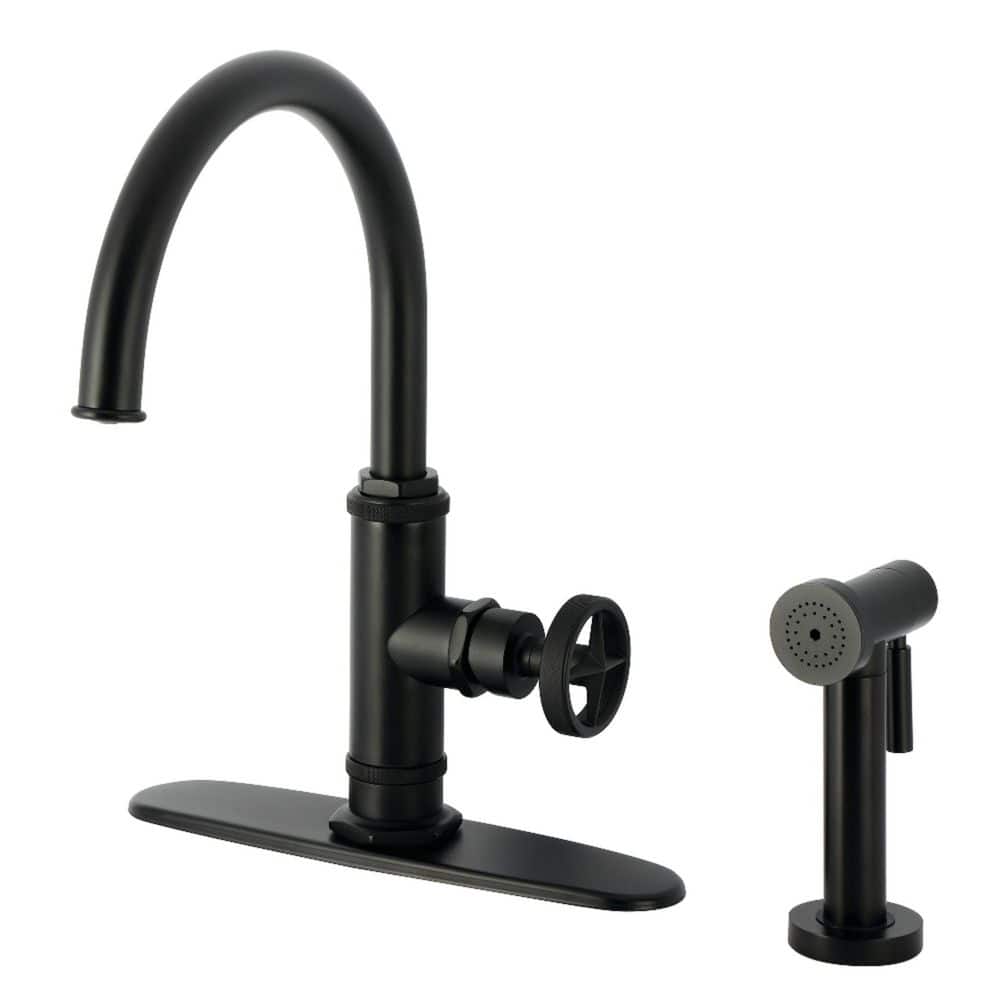 Ostro 1-Handle Deck Mount Standard Kitchen Faucet in Matte Black price history on PriceWatchPro