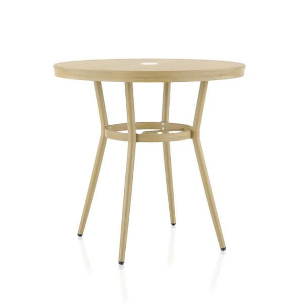 Furniture of America Janele Round Aluminum Outdoor Dining Table