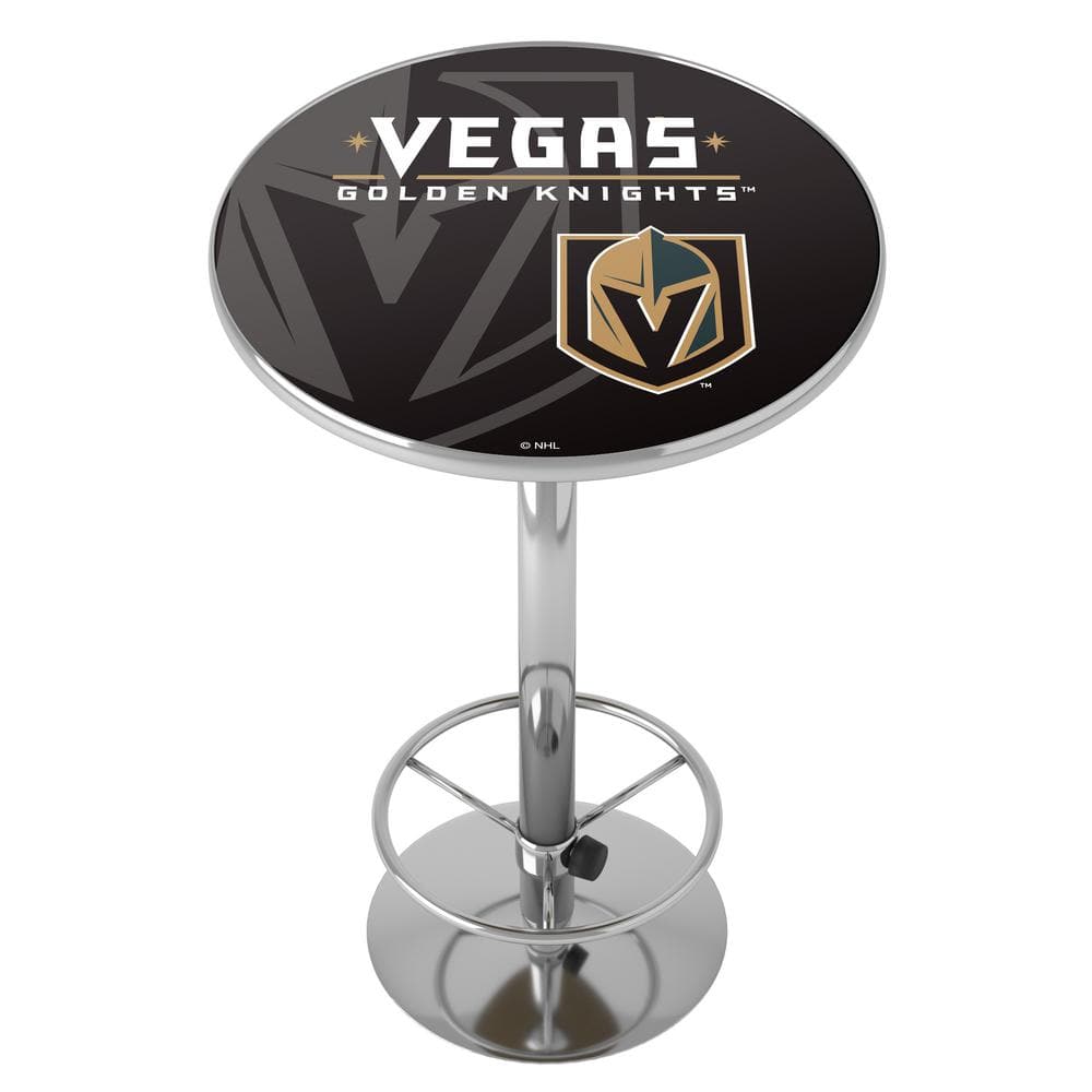 Vegas Golden Knights Watermark White 42 in. Bar Table