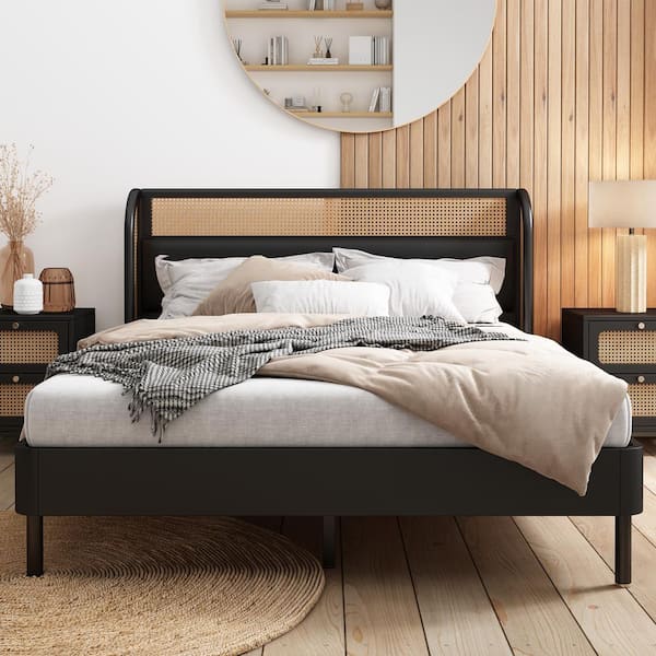 Jordan Woven Cane King Size Platform Bed