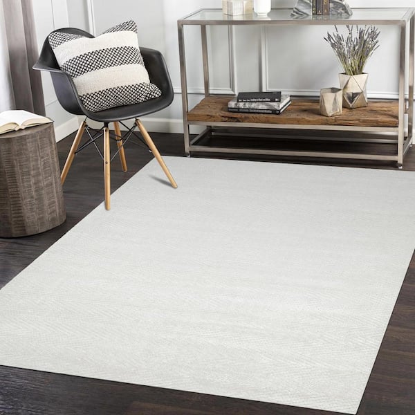 Solo Rugs Chevelle Contemporary Modern Alabaster 5 ft. x 8 ft