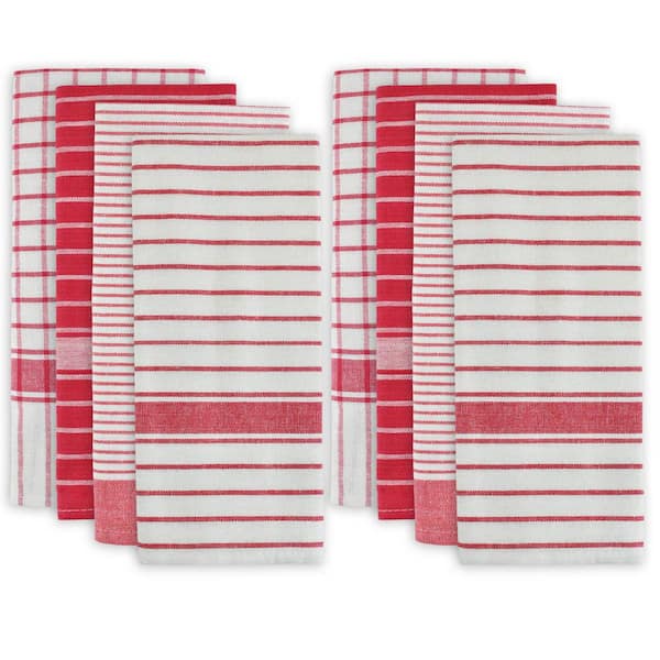 DII Red Cotton Basic Dish Towels (Set of 8)