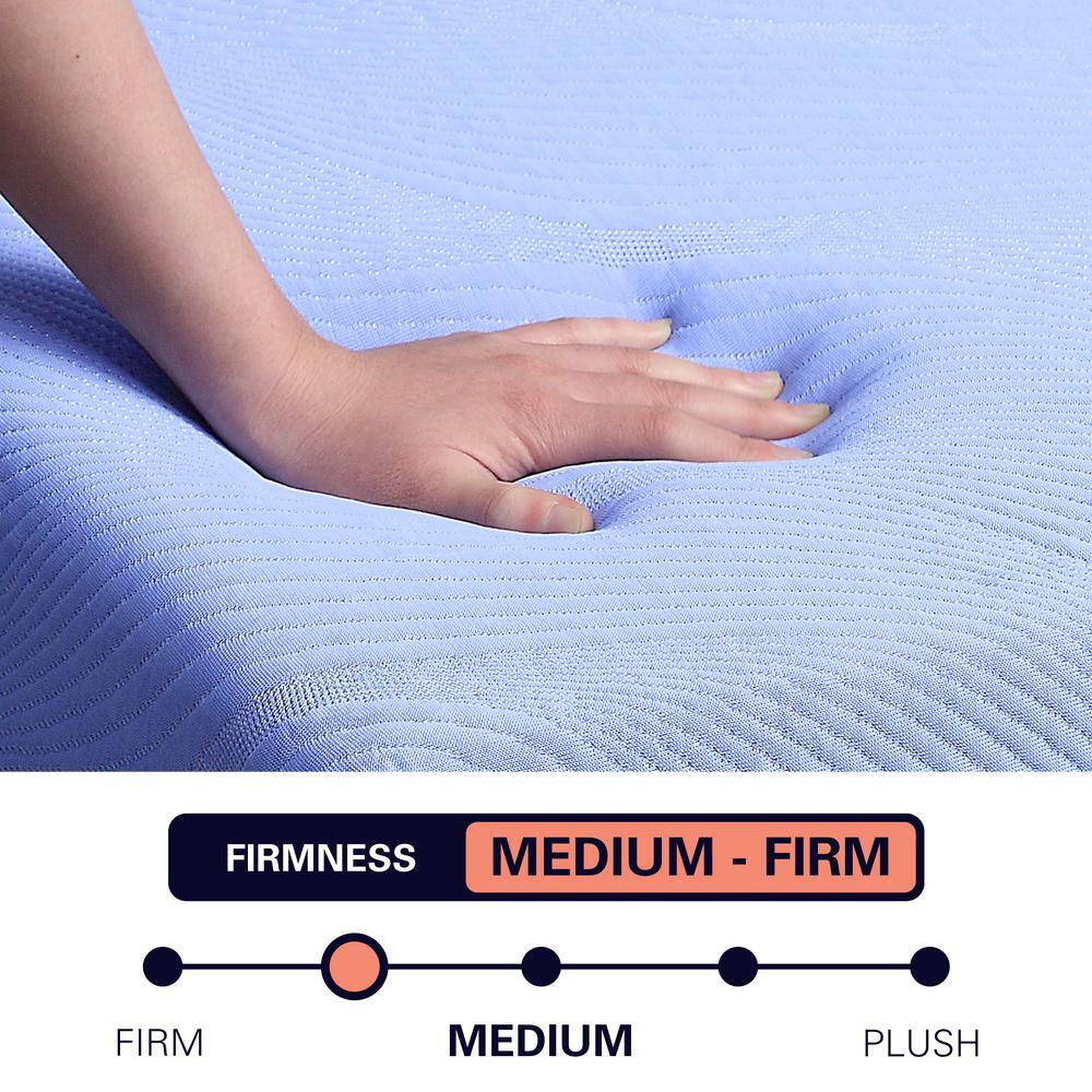 Queen Blue Adjustable Latex Foam Innerspring Mattress