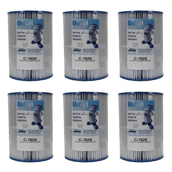 Unicel 7 in. Dia 25 sq. ft. Spa Replacement Pool Filter Cartridge (6-Pack)