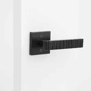 Groove Matte Black Double Dummy Modern Door Lever