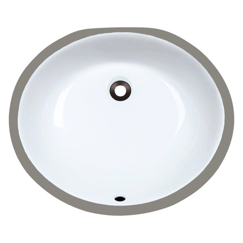 Mr Direct Undermount Porcelain Bathroom Sink In White Upm W The Home Depot