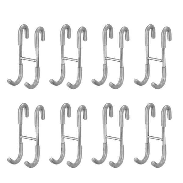 BWE Frameless Bathroom Towel Hook Shower Glass Door Hook Robe Hook J-Hook Robe/Towel Hook Robe Hook in Chrome (8-Pack)