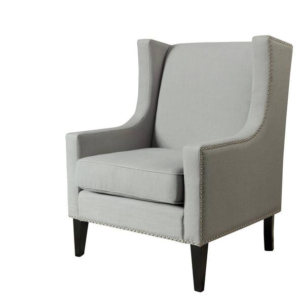 LOKATSE HOME Gray Polyester Accent Chair