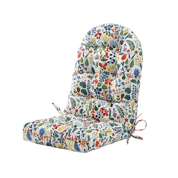 BLISSWALK 48 in. x 21 in. x 4 in. Outdoor Patio Chair Cushion for Adirondack High Back Tufted Seat Chair Cushion in Floral