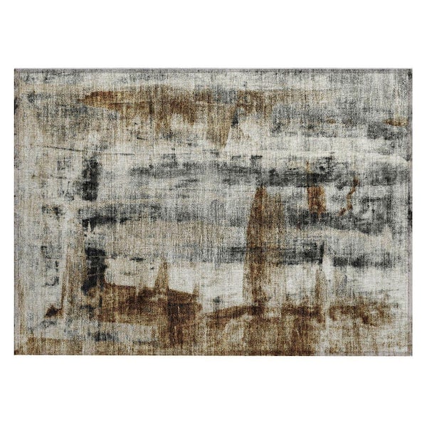 Chantille Machine Washable Indoor/Outdoor Abstract ACN1982 Taupe 2 ft. x 3 ft. Accent Rug
