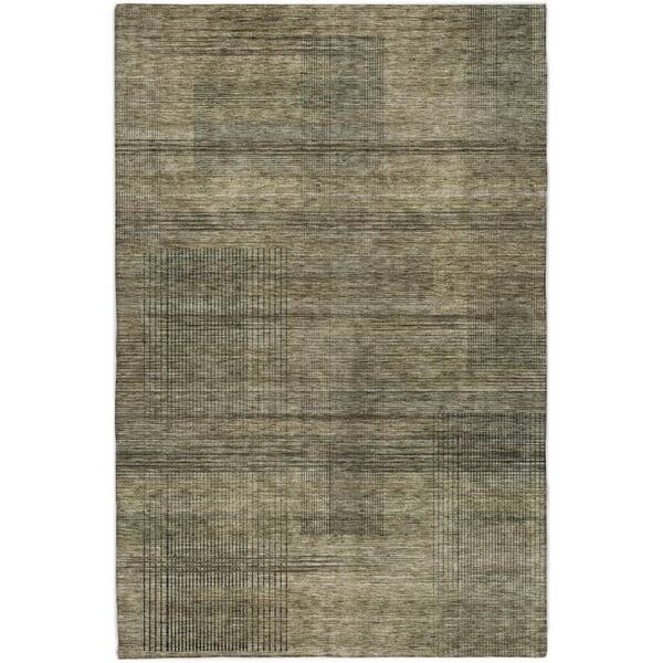 Dream Shag Premium Machine Washable Abstract ADS820 Brown 9 ft. x 12 ft. Area Rug