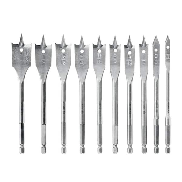 Bosch Chisel Point Spade Drill Bit Set (10-Piece)