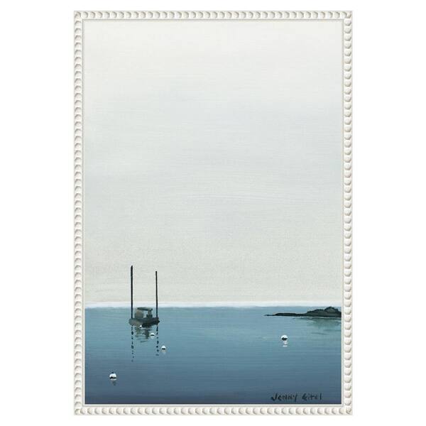 Amanti Art "Calm Waters" by Jen Eitel 1-Piece Floater Frame Giclee Coastal Canvas Art Print 23 in. x 16 in.