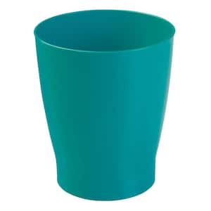1.25 Gal. Teal Circular Plastic Uncovered Trash Can