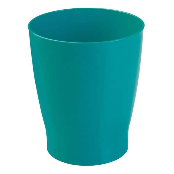 Unbranded 1.25 Gal. Teal Circular Plastic Uncovered Trash Can