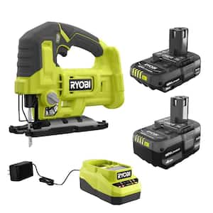 ONE+ 18V Lithium-Ion 4.0 Ah Battery, 2.0 Ah Battery, and Charger Kit with FREE ONE+ Cordless Jig Saw