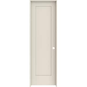 24 in. x 80 in. 1 Panel Shaker Left-Hand Primed Solid Core Wood Single Prehung Interior Door