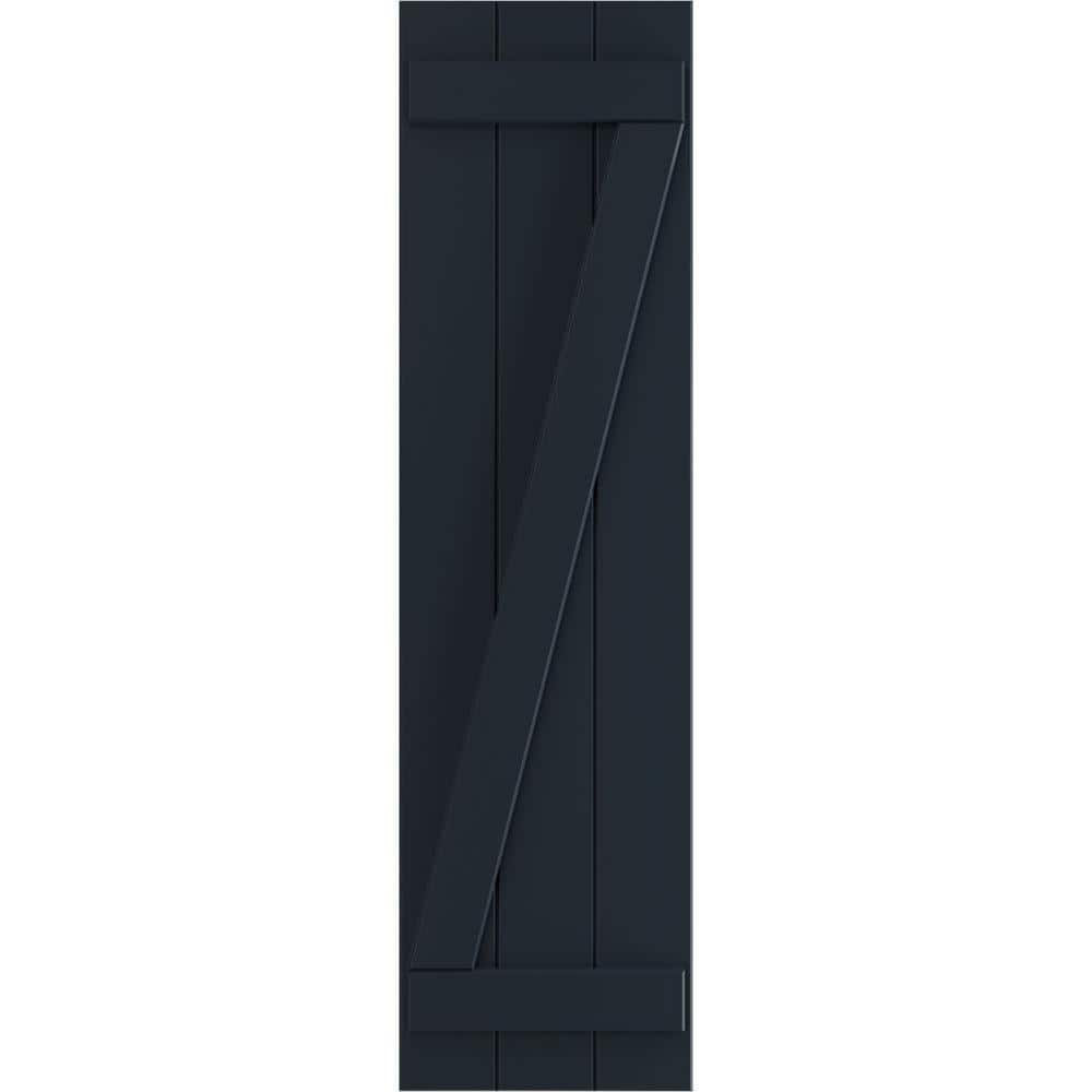 16-1/8 in. x 58 in. True Fit PVC 3-Board Joined Board and Batten Shutters with Z-Bar Pair in Starless Night Blue price history on PriceWatchPro