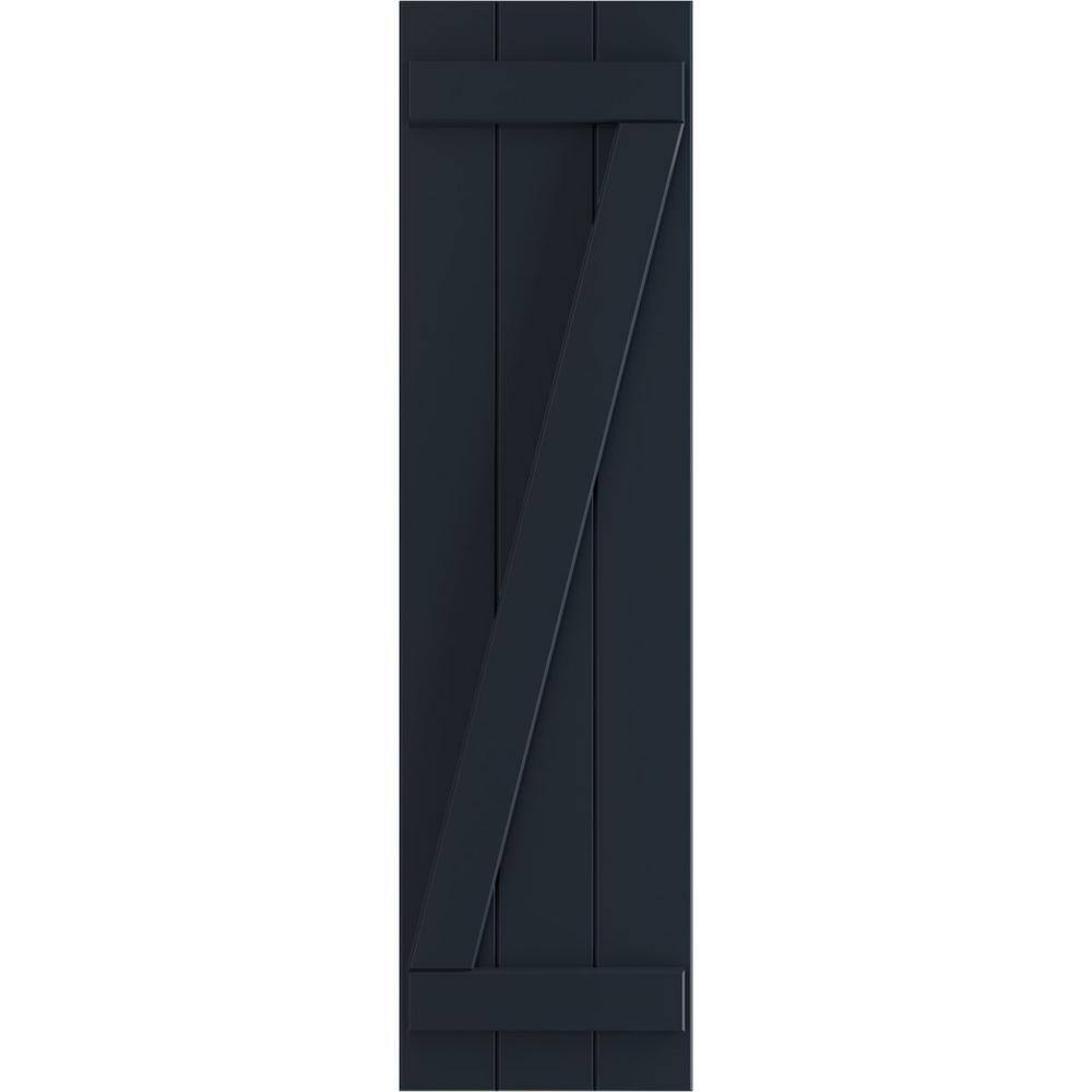 16-1/8 in. x 72 in. True Fit PVC 3-Board Joined Board and Batten Shutters with Z-Bar Pair in Starless Night Blue price history on PriceWatchPro
