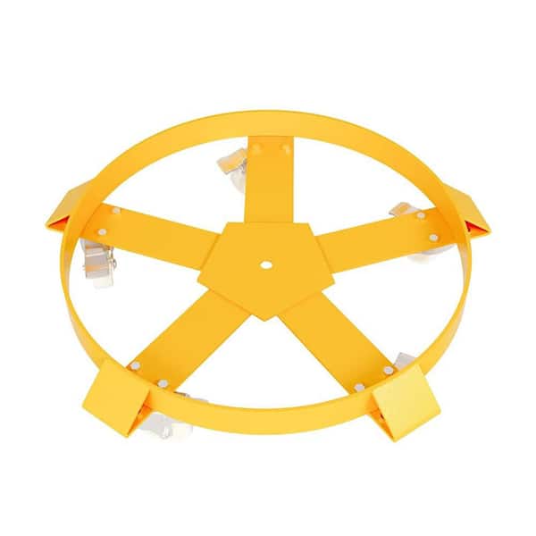Extra Heavy Duty 55 gal. Drum Dolly Dollies Swivel Casters Steel Frame Non Tip 1250 lbs. 5-Wheel
