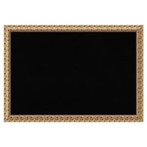 Florentine Gold Wood Framed Black Corkboard 39 in. x 27 in. Bulletin Board Memo Board
