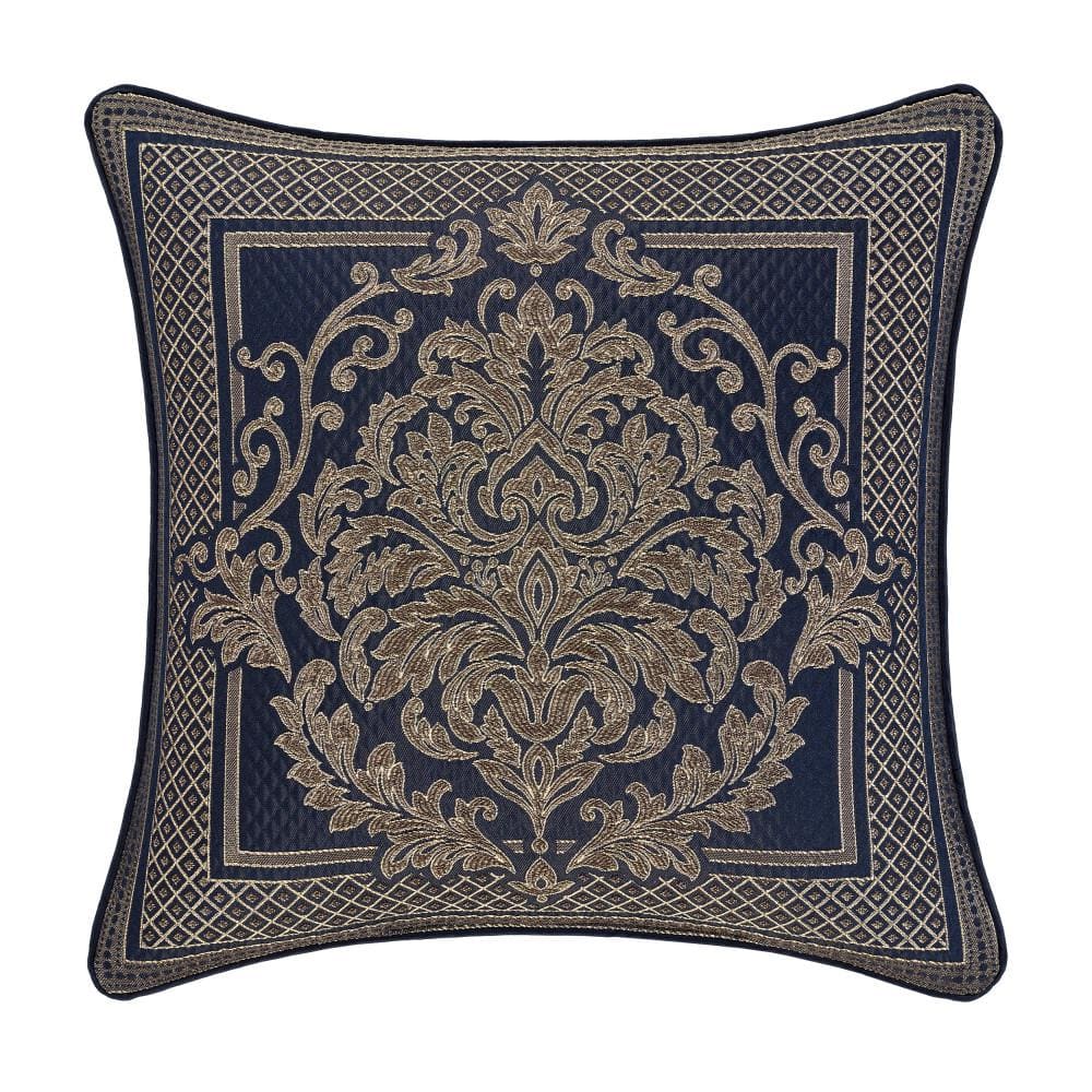 Excel Royal Blue Royal Blue Polyester Damask 20 Square Decorative Throw 