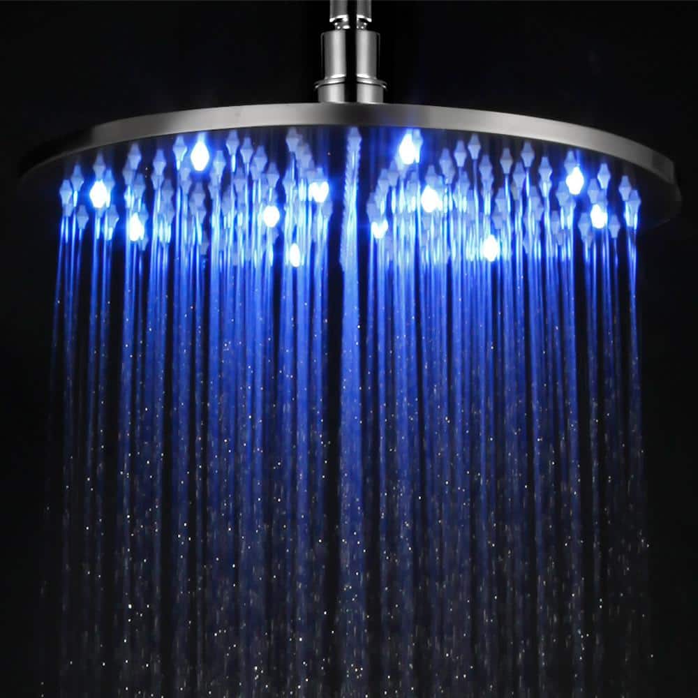 Rain Fixed Shower Head 1.8 GPM GPM with Temperature-based LED