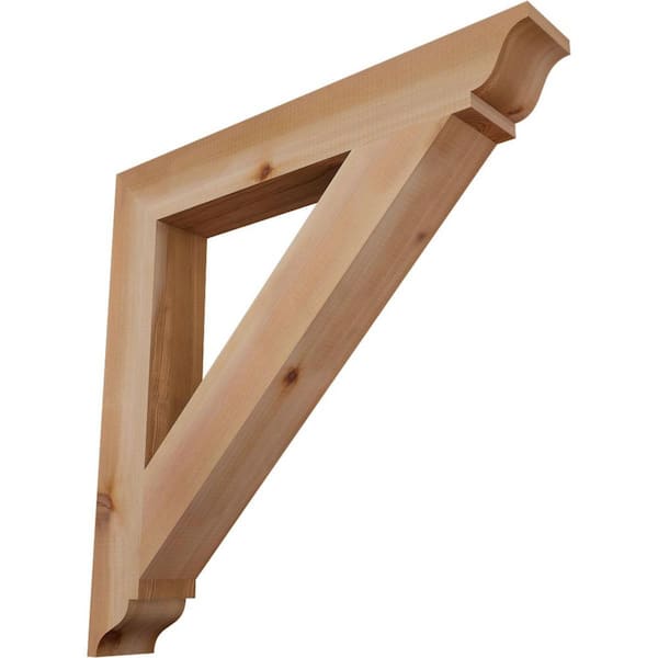Ekena Millwork 3.5 in. x 28 in. x 28 in. Western Red Cedar Traditional Smooth Bracket