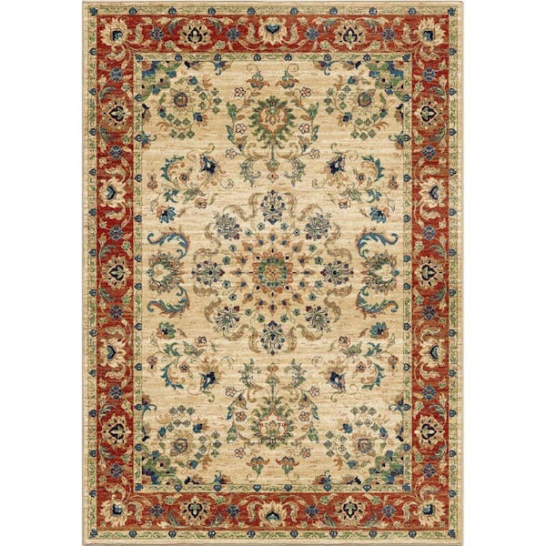 Orian Rugs Twisted Tradition Bone 8 ft. x 11 ft. Indoor Area Rug