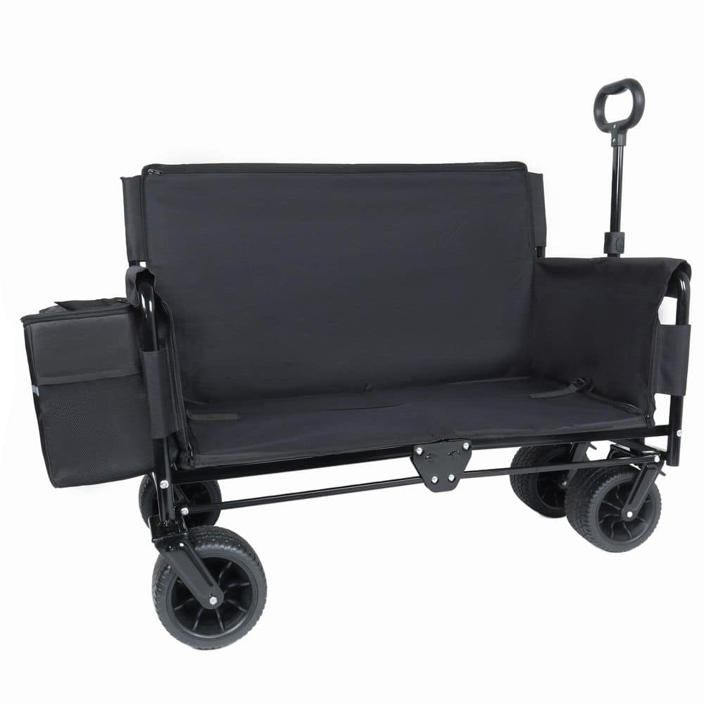 Forest 9 cu. ft. Steel 3-in-1 Folding Wagon Garden Cart with Bench Seat, Ice Pack, Black price history on PriceWatchPro