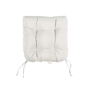 Sunbrella Canvas Natural Tufted Chair Cushion Round U-Shaped Back 16 x 16 x 3