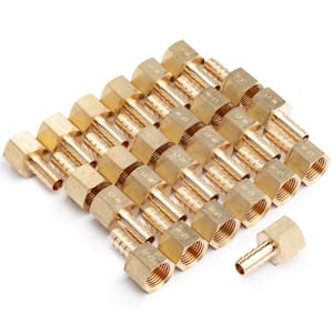 5/16 in. ID Hose Barb x 3/8 in. FIP Lead Free Brass Adapter Fitting (25-Pack)