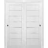 Sartodoors Quadro 4117 72 in. x 80 in. Panel White Finished Pine MDF ...