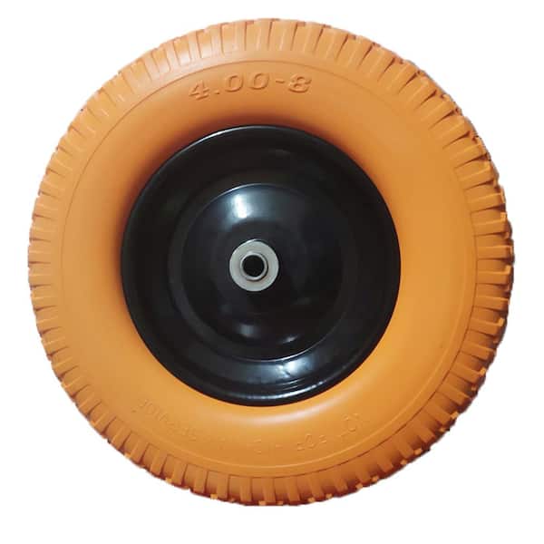 Ogracwheel 4.80/4.00-8 Flat Free Tire and Wheel, 3/4 and 5/8 Bearings, 3.5 in. Center Hub