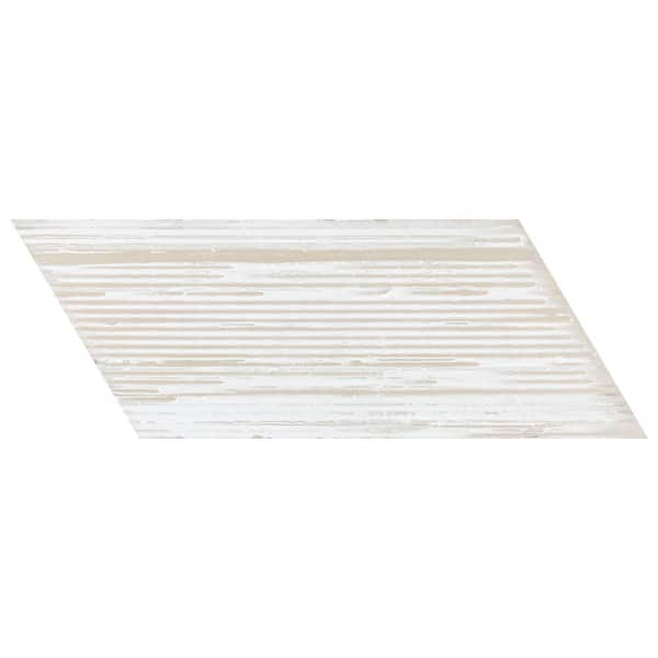 Merola Tile Retro Naveta Blanc 7 in. x 16-3/8 in. Porcelain Floor and Wall  Tile (11.05 sq. ft./Case) FNURTNBL - The Home Depot