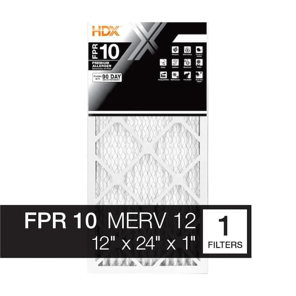 12 in. x 24 in. x 1 in. Premium Pleated Air Filter FPR 10, MERV 12