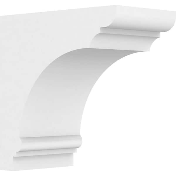 Ekena Millwork 5 in. x 9 in. x 9 in. Standard Hughes Unfinsihed Architectural Grade PVC Bracket
