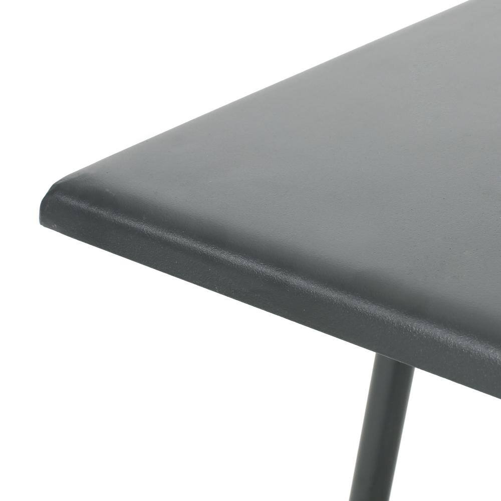 Black and Gray Steel Frame 2-Person Outdoor Chat Set