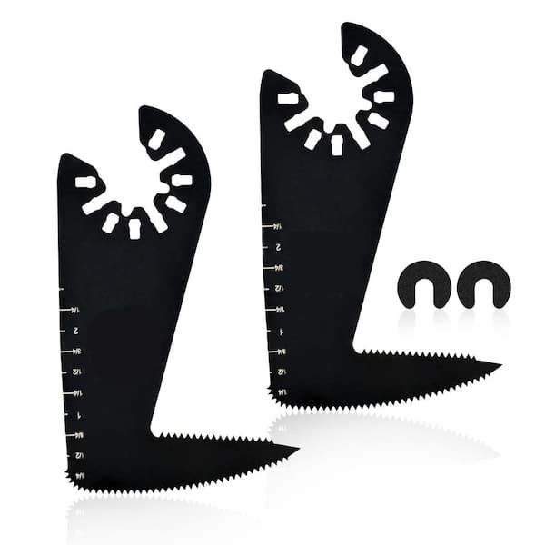 2-Inch 2-in-1 Oscillating Saw Blades with Quick Release Design for Drywall Cutting 2PCS Electrophoretic Coating